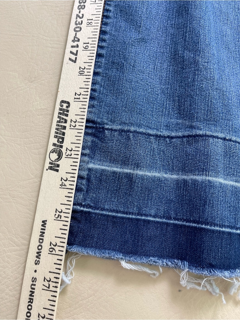 Loft crop wide leg released raw hem jeans Sz 12 - Picture 8 of 9